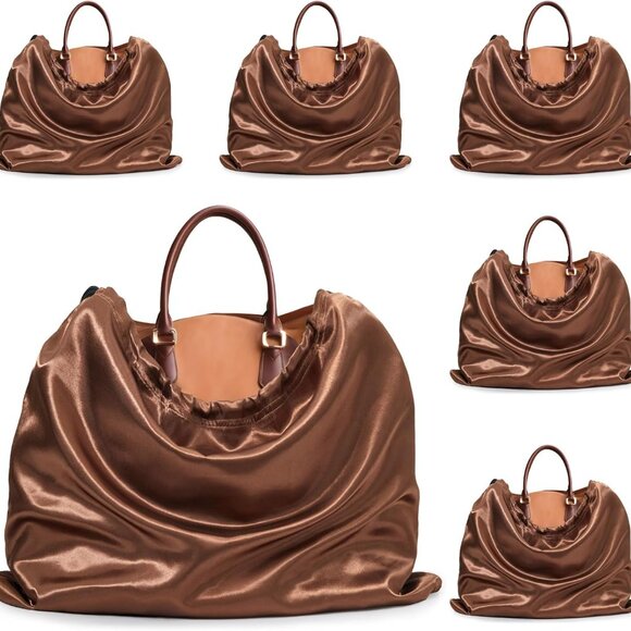 Luxury 6 Pack Satin Dust Cover Bags for Handbags - Convenient Drawstring Design - Picture 1 of 6